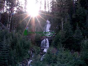 Waterfall on the Hurley Pass, British Columbia, Canada 